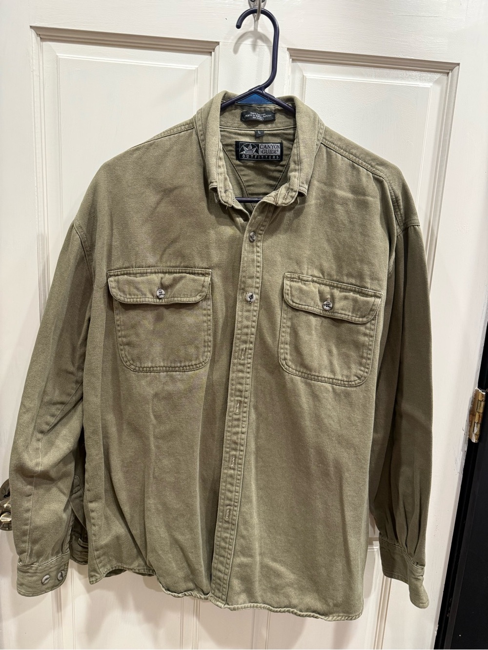 Canyon Guide Olive Green Button-Up Work Shirt